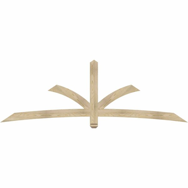 Ekena Millwork Davenport Rough Sawn Timber Gable Bracket, Douglas Fir, 96"W x 32"H x 2"D x 4"F, 8/12 Pitch GBW096X32X0204DAV00RDF - main
